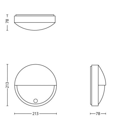 Philips - LED udendørslampe med sensor LED/6W IP44