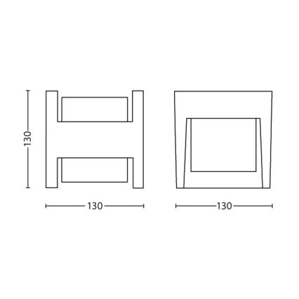 Philips - Udendørs LED væglampe LED/4,5W/230V 2700K IP44
