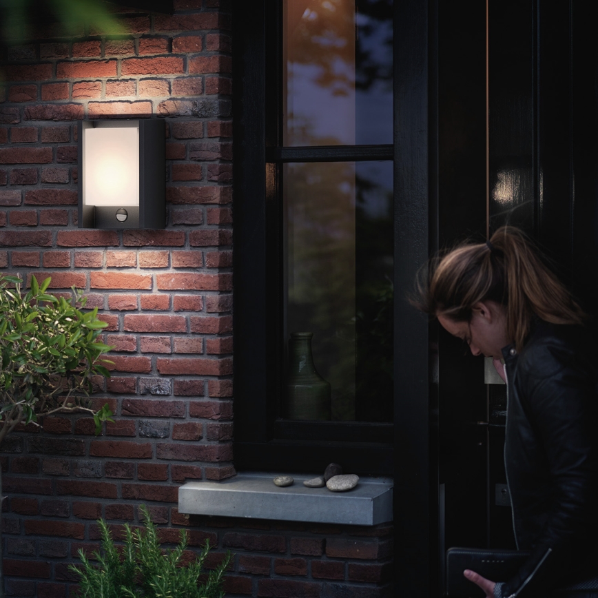 Philips - LED Udendørs væglampe med sensor LED/6W 4000K IP44