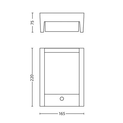 Philips - LED Udendørs væglampe med sensor LED/6W 4000K IP44
