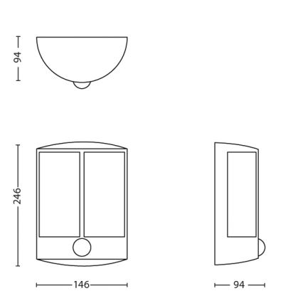 Philips - LED udendørslampe med sensor LED/6W IP44