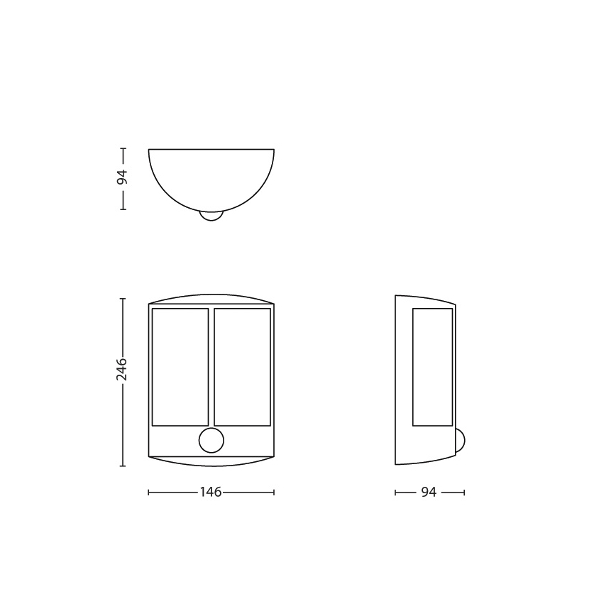 Philips - LED udendørslampe med sensor LED/6W IP44