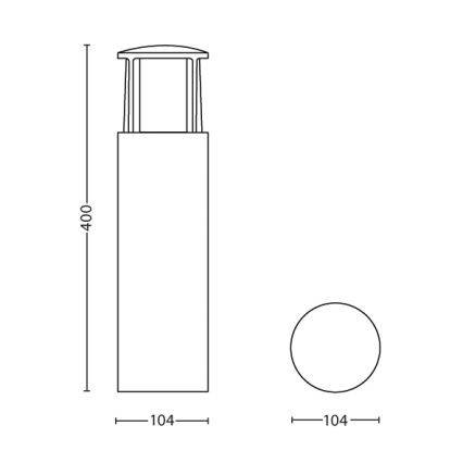 Philips - Udendørs LED lampe 1xLED/6W/230V IP44