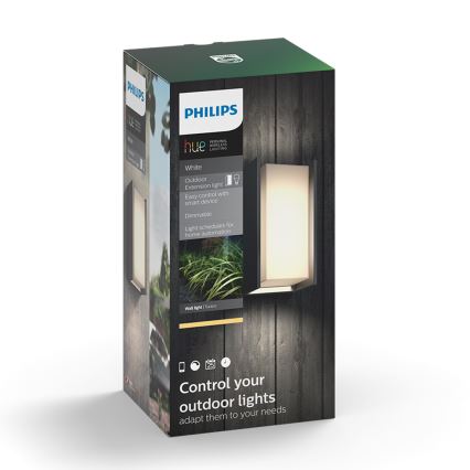 Philips - LED Udendørs væglampe dæmpbar Hue TURACO 1xE27/9,5W/230V IP44