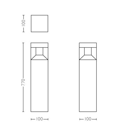 Philips - Udendørs LED pullertlampe LED/8W IP44