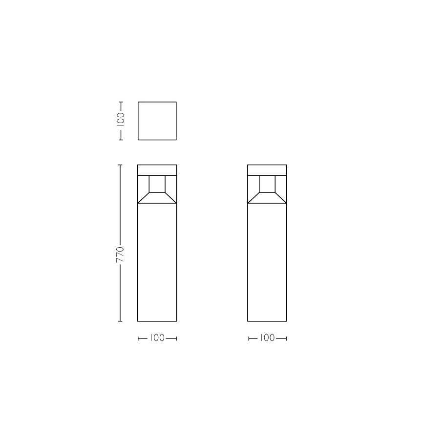 Philips - Udendørs LED pullertlampe LED/8W IP44