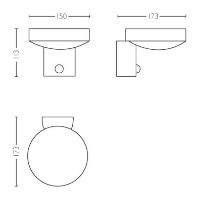 Philips 16491/47/P0 - Udendørs LED væglampe med sensor MYGARDEN COCKATOO 1xLED/8W/230V IP44