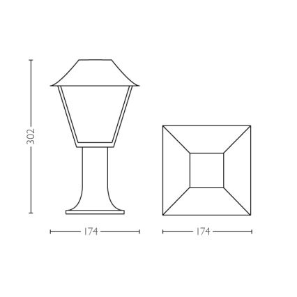 Philips - Udendørslampe 1xE27/60W/230V IP44