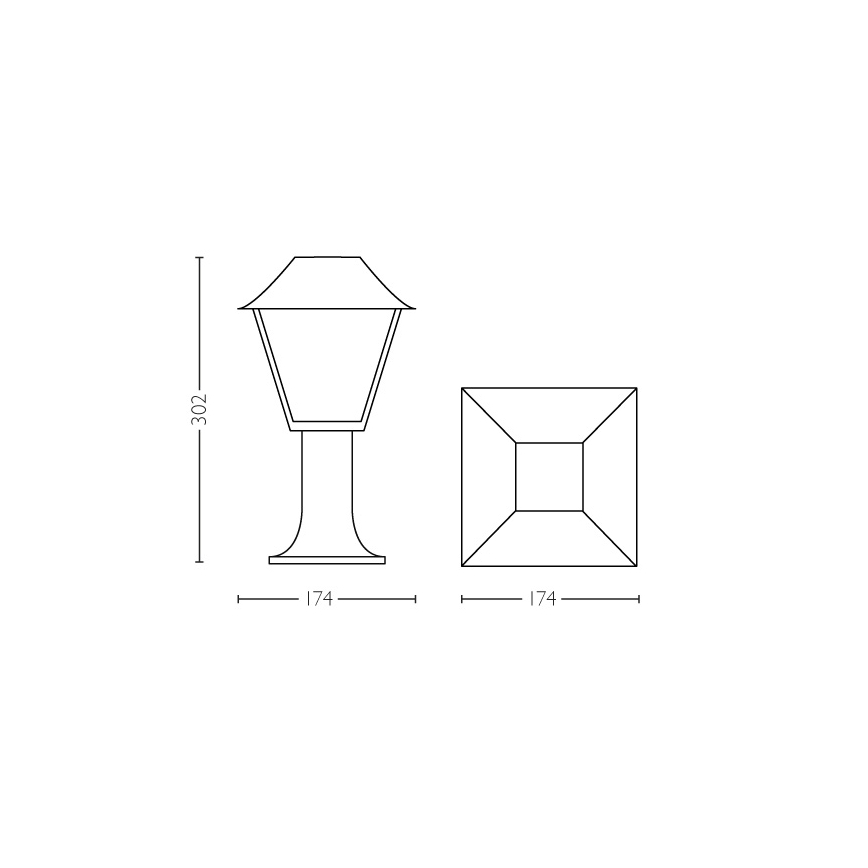 Philips - Udendørslampe 1xE27/60W/230V IP44