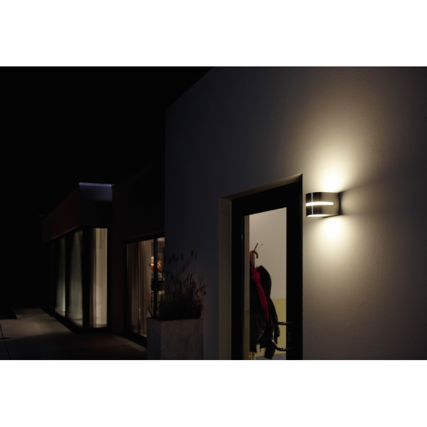 Philips 16928/47/16 - Udendørs væglys MYGARDEN HAZEL 1xE27/20W/230V IP44