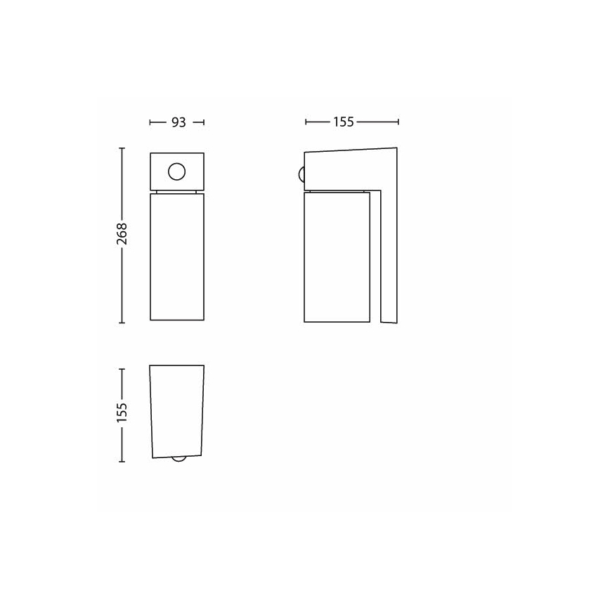 Philips - Udendørslampe med sensor 1xE27/23W/230V IP44