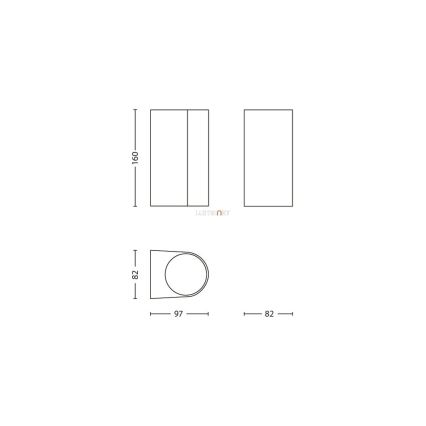 Philips 17102/86/16 - Udendørs væglys MYGARDEN NIGHTINGALE 2xGU10/35W IP44