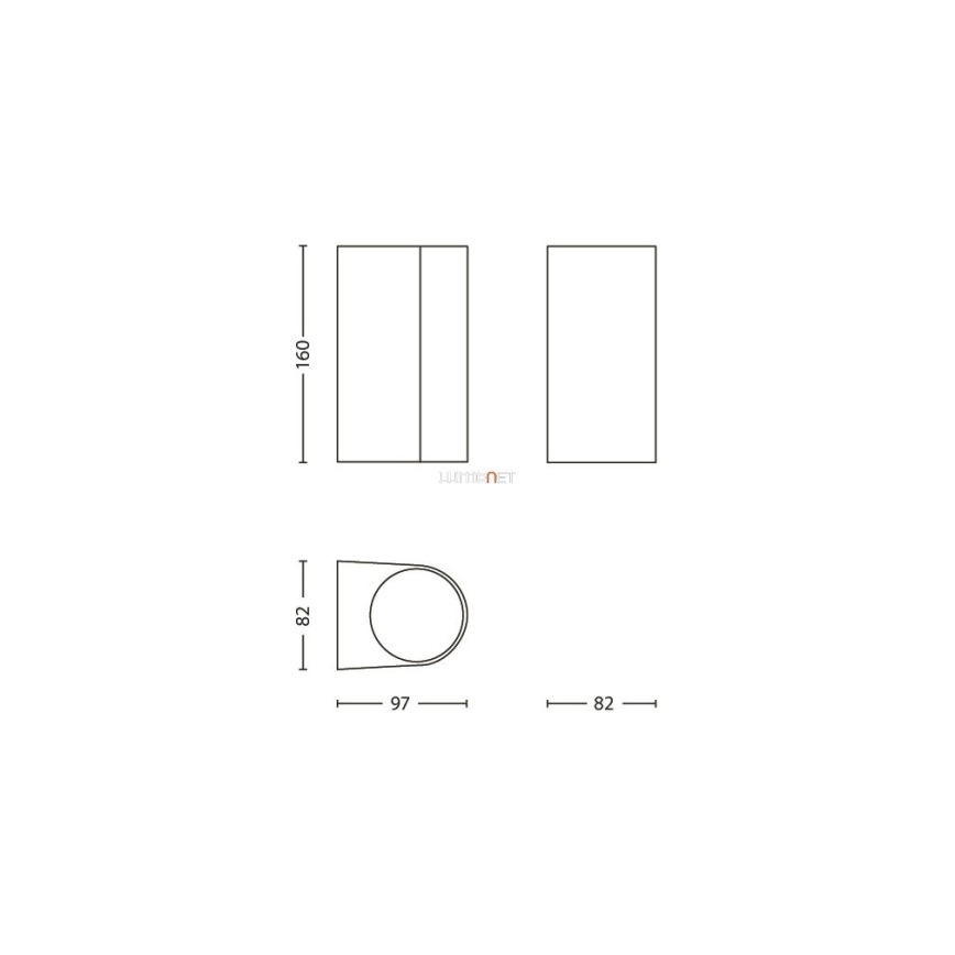 Philips 17102/86/16 - Udendørs væglys MYGARDEN NIGHTINGALE 2xGU10/35W IP44