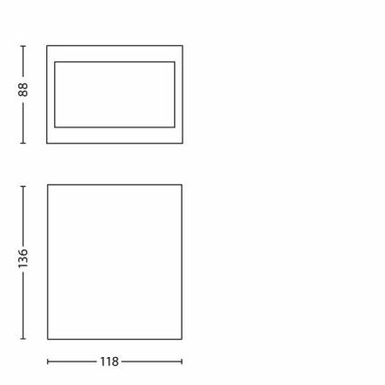 Philips 17209/47/16 - Udendørs væglys FLAGSTONE 3xLED/1W/230V IP44