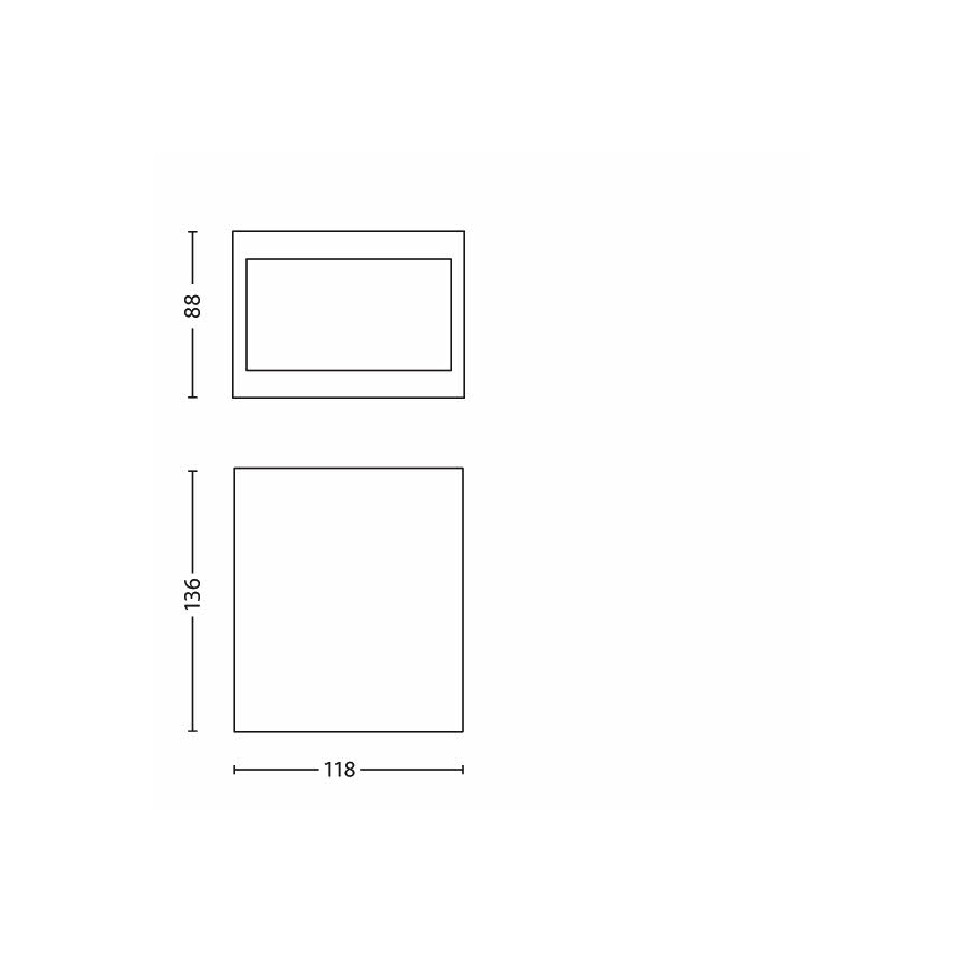 Philips 17209/47/16 - Udendørs væglys FLAGSTONE 3xLED/1W/230V IP44