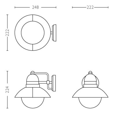 Philips - Udendørslampe 1xE27/60W/230V