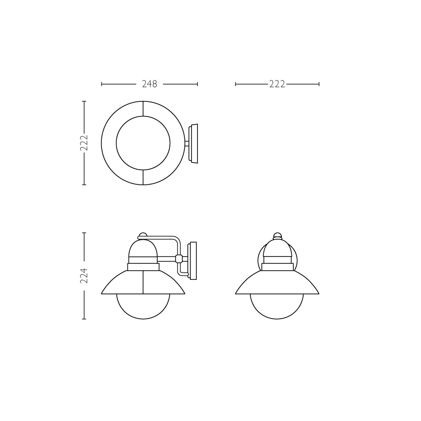 Philips - Udendørslampe 1xE27/60W/230V