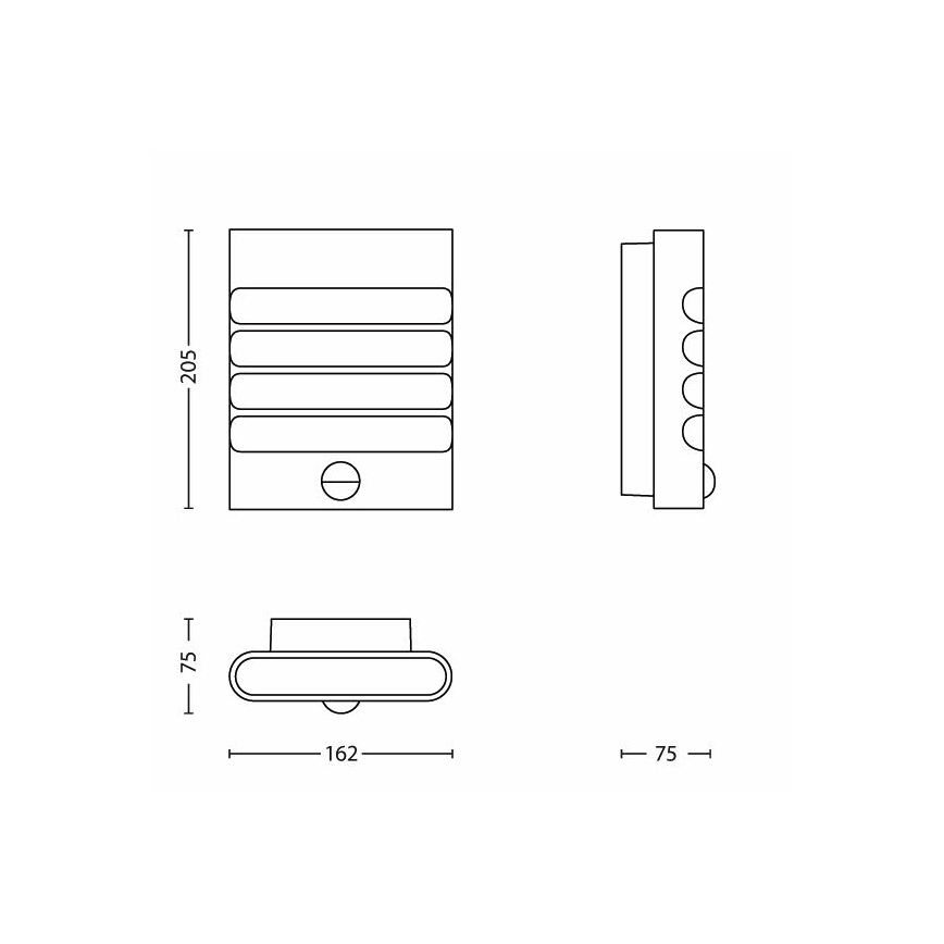 Philips - LED udendørslampe med sensor 1xLED/3W IP44
