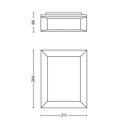 Philips - Udendørs væglampe 1xLED/6W/230V IP44