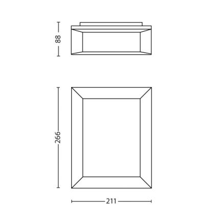 Philips - Udendørs væglampe 1xLED/6W/230V IP44