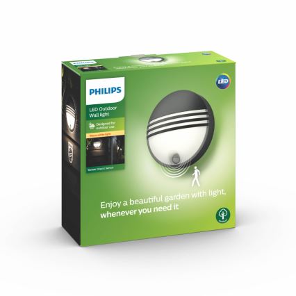 Philips - Udendørs LED sensorlampe 1xLED/6W/230V IP44