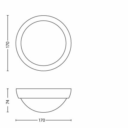 Philips - LED udendørsbelysning 1xLED/3,5W IP44