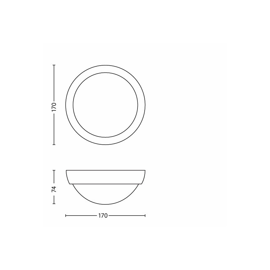Philips - LED udendørsbelysning 1xLED/3,5W IP44