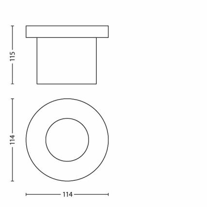 Philips - LED nedgravningsspot 1xLED/3W/230V