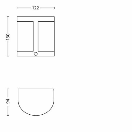 Philips - Udendørs LED væglampe med sensor 1xLED/3,5W IP44