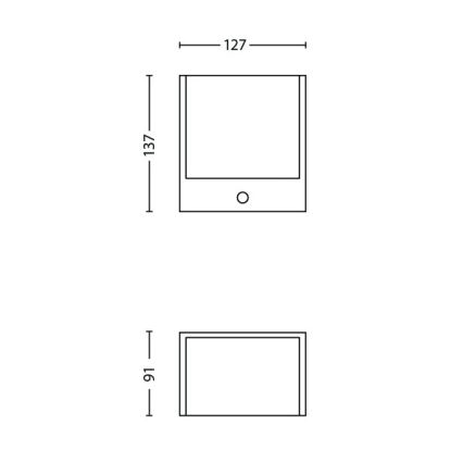 Philips - LED udendørslampe med sensor 1xLED/3,5W IP44