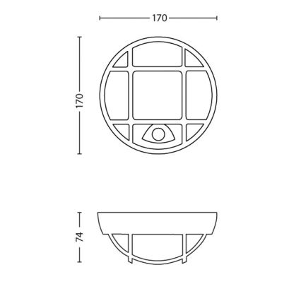 Philips 17319/30/16 - Udendørs LED væglampe med sensor EAGLE 1xLED/3W