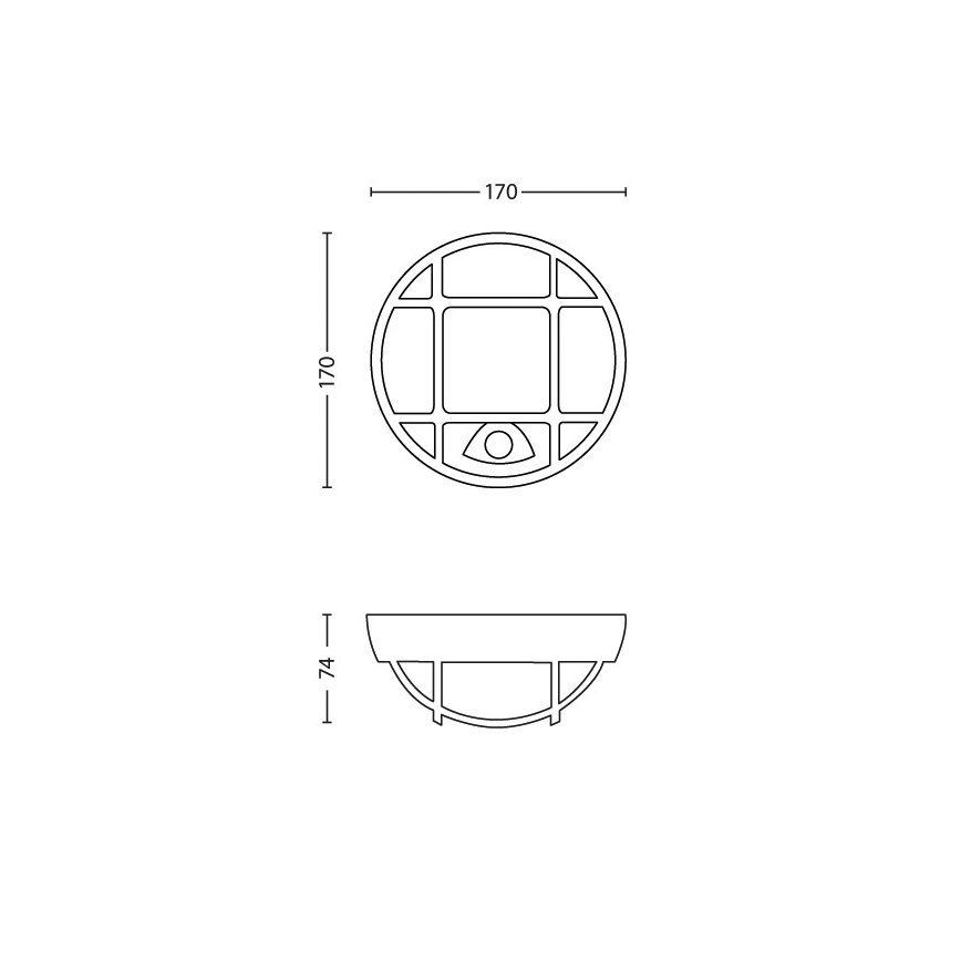 Philips 17319/30/16 - Udendørs LED væglampe med sensor EAGLE 1xLED/3W