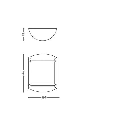 Philips - Udendørs væglampe 1xLED/6W/230V IP44