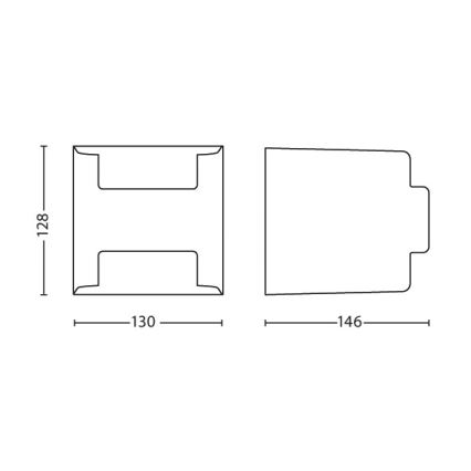 Philips - Udendørs væglampe 2xLED/4,5W/230V IP44