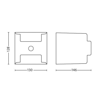 Philips - Udendørslampe med sensor 2xLED/4,5W/230V IP44