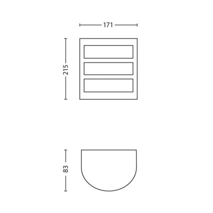 Philips - Udendørs væglampe 1xLED/6W/230V IP44