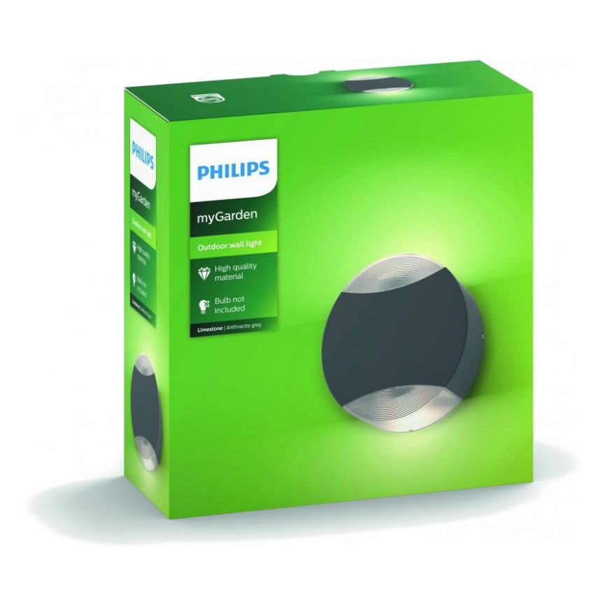 Philips - Udendørs væglampe 2xGU10/5W IP44