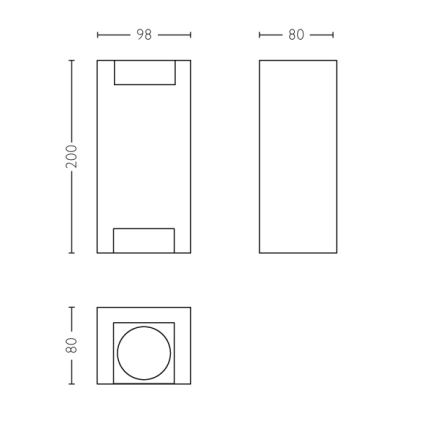 Philips - Udendørs væglampe 2xGU10/5W/230V IP44