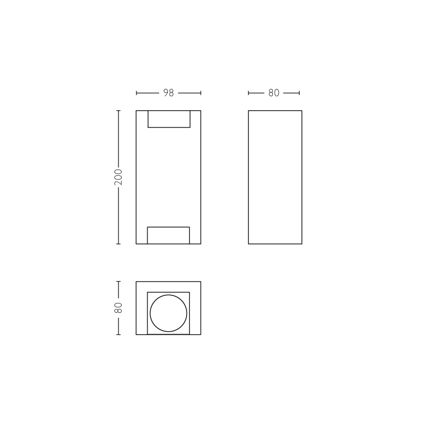 Philips - Udendørs væglampe 2xGU10/5W/230V IP44