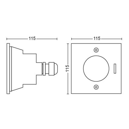 Philips - Udendørs LED indkørselslampe LED/3W