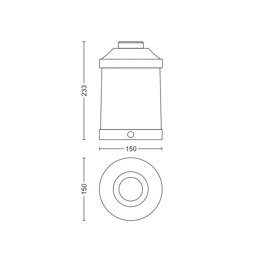 Philips 17360/30/P0 - LED bærbar haven lampe ABELIA LED/3W