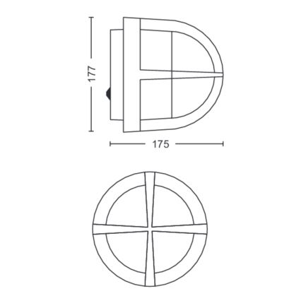 Philips - Udendørs væglys 1xE27/42W/230V IP44