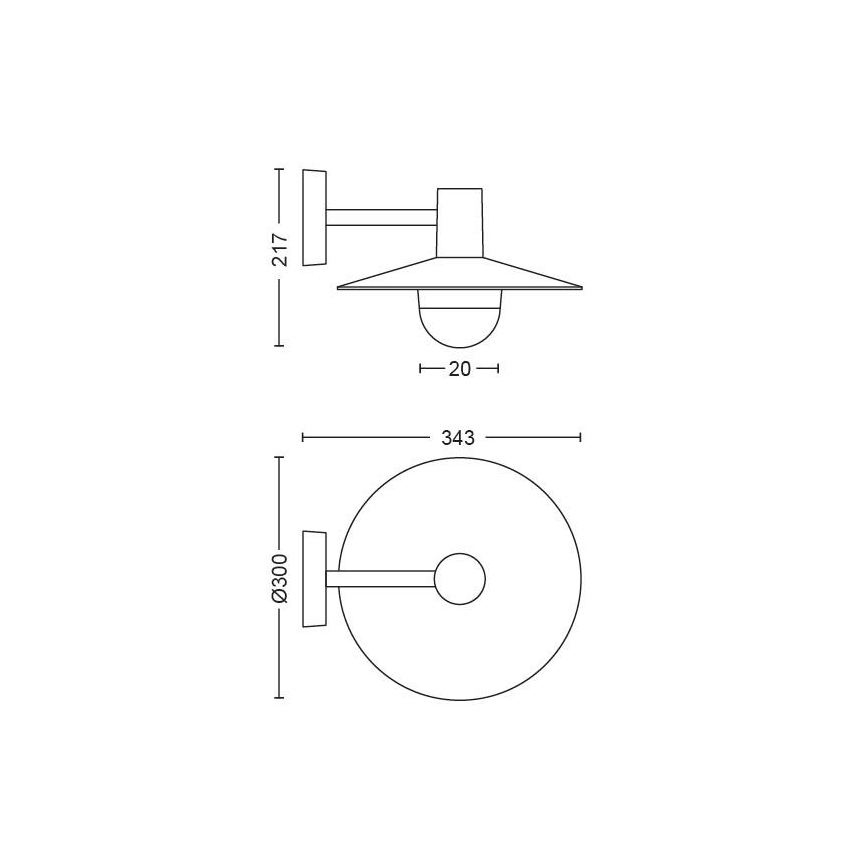 Philips - Udendørslampe 1xE27/42W/230V IP44