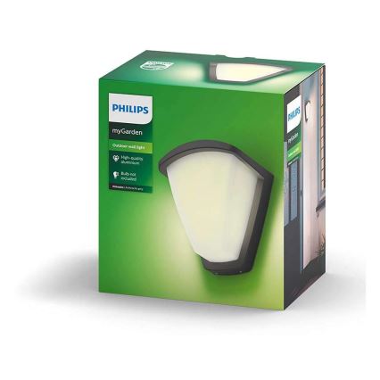 Philips 17383/93/PN - Udendørs væglys KISKADEE 1xE27/42W/230V IP44
