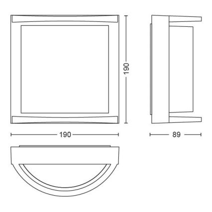 Philips - Udendørs LED væglampe LED/12W IP44