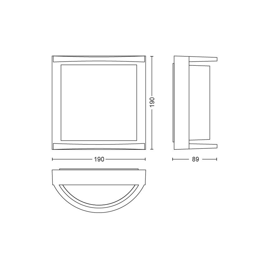 Philips - Udendørs LED væglampe LED/12W IP44