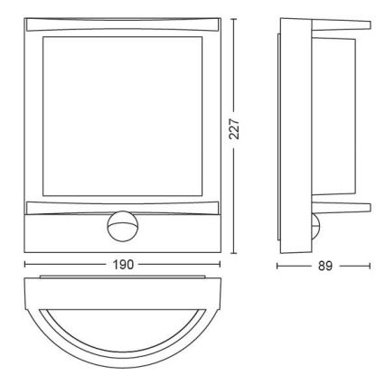 Philips - Udendørs LED væglampe LED/12W IP44