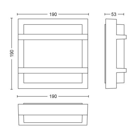 Philips - Udendørs LED væglampe LED/12W IP44