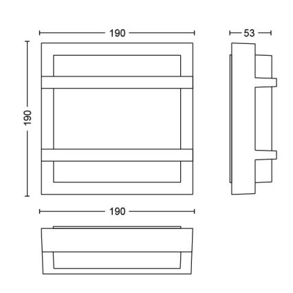 Philips - Udendørs LED væglampe LED/12W IP44