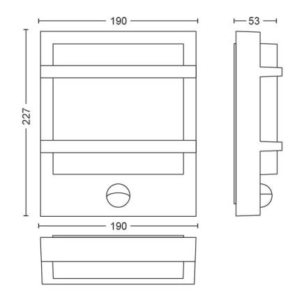 Philips - Udendørs LED væglampe LED/12W IP44